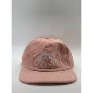 ANIMAL HOUSE Academy Fits Unisex Light Pink Embroidered Logo Corduroy Snapback